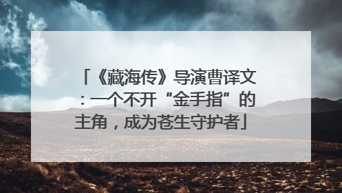 《藏海传》导演曹译文：一个不开“金手指”的主角，成为苍生守护者