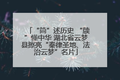 “简”述历史 “牍”懂中华 湖北省云梦县擦亮“秦律圣地、法治云梦”名片