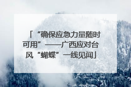 “确保应急力量随时可用”——广西应对台风“蝴蝶”一线见闻