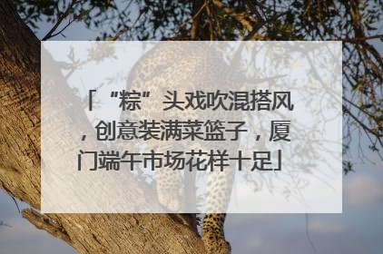 “粽”头戏吹混搭风，创意装满菜篮子，厦门端午市场花样十足