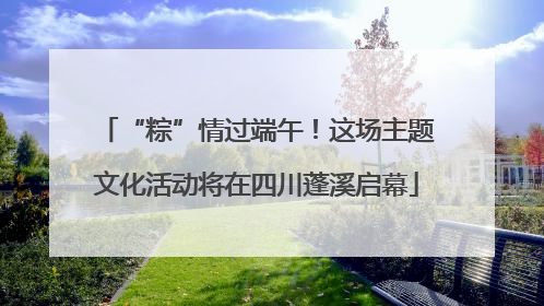 “粽”情过端午！这场主题文化活动将在四川蓬溪启幕
