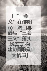 “三会三文”在邵阳③｜洞口县谱写“三会三文”落实新篇章 构建协同联动大格局