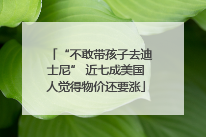 “不敢带孩子去迪士尼” 近七成美国人觉得物价还要涨