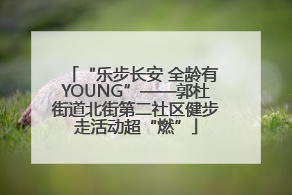 “乐步长安 全龄有YOUNG”——郭杜街道北街第二社区健步走活动超“燃”