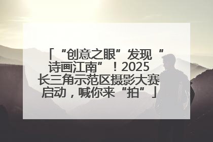 “创意之眼”发现“诗画江南”！2025长三角示范区摄影大赛启动，喊你来“拍”
