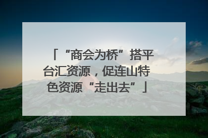 “商会为桥”搭平台汇资源，促连山特色资源“走出去”