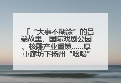 “大事不糊涂”的吕端故里、国际戏剧公园、核雕产业重镇……厚重廊坊下扬州“吆喝”优质文旅资源