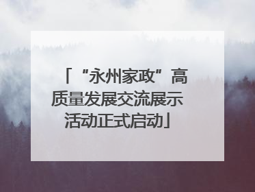 “永州家政”高质量发展交流展示活动正式启动