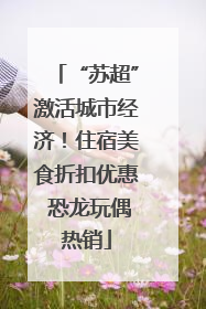 “苏超”激活城市经济！住宿美食折扣优惠 恐龙玩偶热销