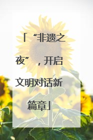 “非遗之夜”，开启文明对话新篇章