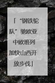 “钢铁驼队”驰欧亚 中欧班列加快山西开放步伐