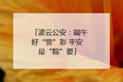 灌云公安：端午好“警”彩 平安最“粽”要