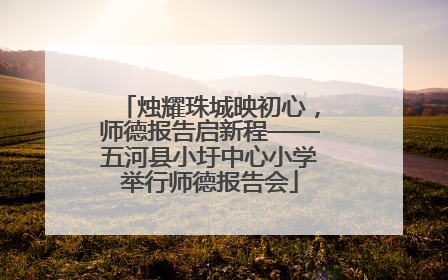烛耀珠城映初心，师德报告启新程——五河县小圩中心小学举行师德报告会