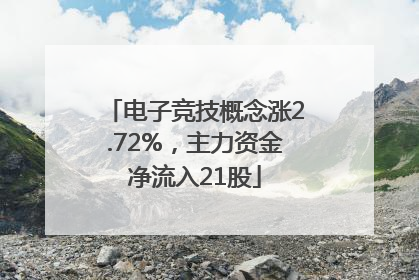 电子竞技概念涨2.72%，主力资金净流入21股