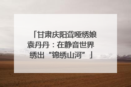 甘肃庆阳聋哑绣娘袁丹丹：在静音世界绣出“锦绣山河”