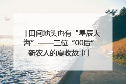 田间地头也有“星辰大海”——三位“00后”新农人的夏收故事