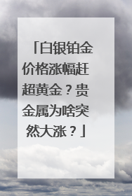 白银铂金价格涨幅赶超黄金？贵金属为啥突然大涨？