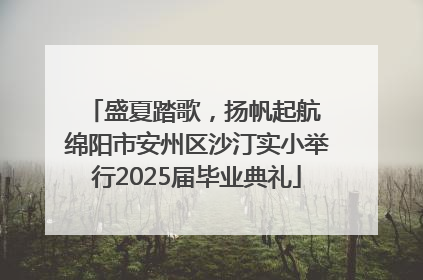 盛夏踏歌，扬帆起航 绵阳市安州区沙汀实小举行2025届毕业典礼