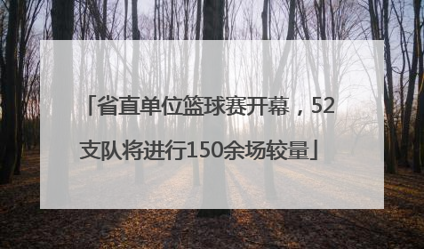 省直单位篮球赛开幕，52支队将进行150余场较量