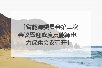 省能源委员会第二次会议暨迎峰度夏能源电力保供会议召开