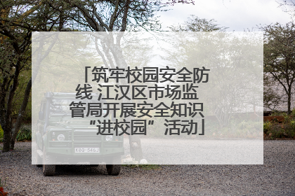 筑牢校园安全防线 江汉区市场监管局开展安全知识“进校园”活动