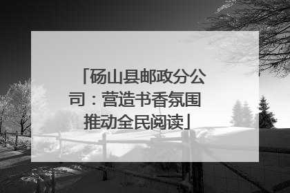 砀山县邮政分公司：营造书香氛围 推动全民阅读