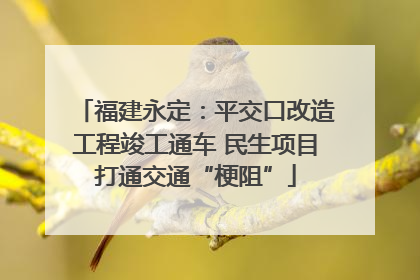 福建永定：平交口改造工程竣工通车 民生项目打通交通“梗阻”