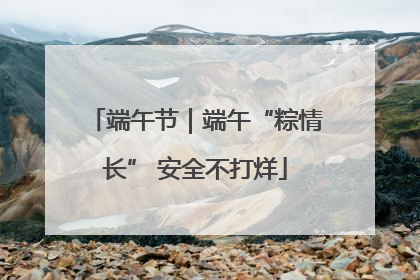 端午节｜端午“粽情长” 安全不打烊