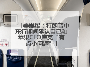 美媒爆：特朗普中东行期间承认自己和苹果CEO库克“有点小问题”
