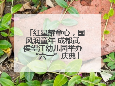 红星耀童心，国风润童年 成都武侯望江幼儿园举办“六一”庆典