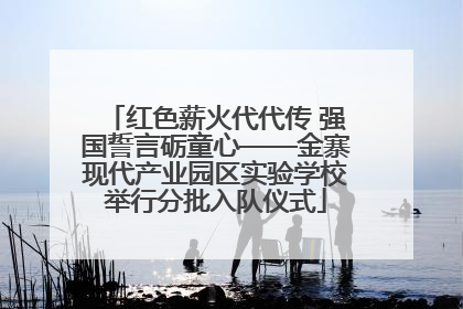 红色薪火代代传 强国誓言砺童心——金寨现代产业园区实验学校举行分批入队仪式