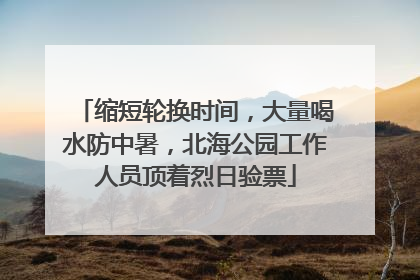 缩短轮换时间，大量喝水防中暑，北海公园工作人员顶着烈日验票