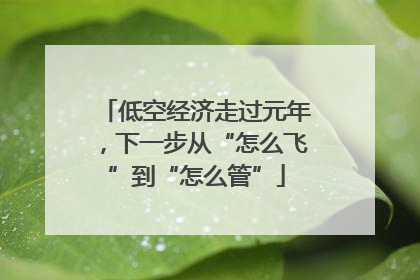 低空经济走过元年，下一步从“怎么飞”到“怎么管”
