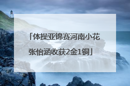 体操亚锦赛河南小花张怡涵收获2金1铜