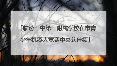 临汾一中第一附属学校在市青少年机器人竞赛中喜获佳绩