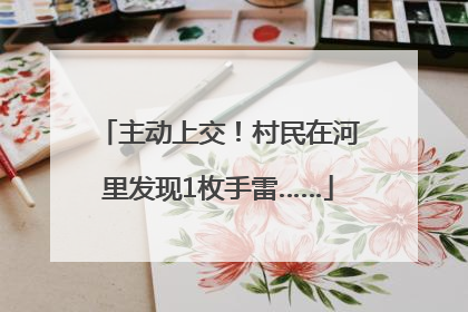 主动上交！村民在河里发现1枚手雷……