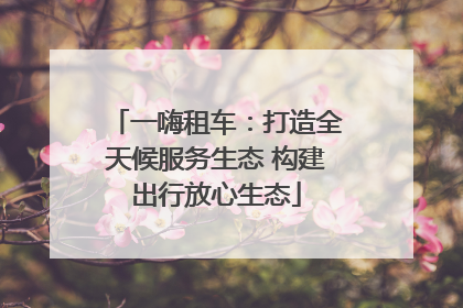 一嗨租车：打造全天候服务生态 构建出行放心生态