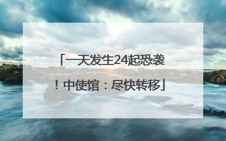 一天发生24起恐袭！中使馆：尽快转移