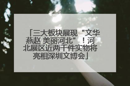 三大板块展现“文华燕赵 美丽河北”！河北展区近两千件实物将亮相深圳文博会