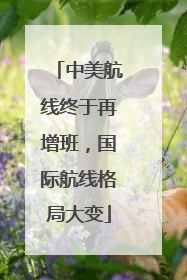 中美航线终于再增班，国际航线格局大变