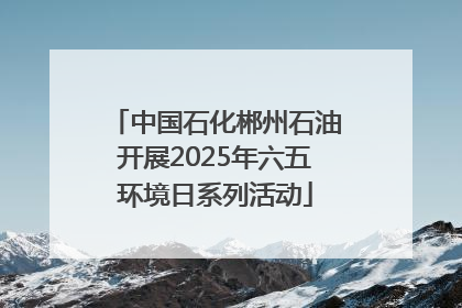 中国石化郴州石油开展2025年六五环境日系列活动