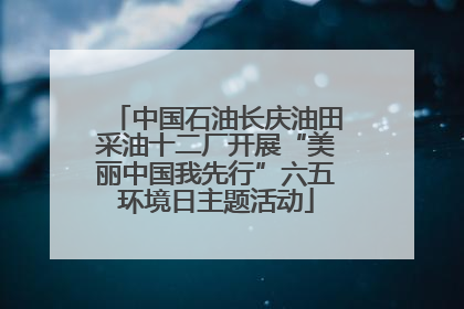 中国石油长庆油田采油十二厂开展“美丽中国我先行”六五环境日主题活动