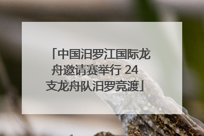 中国汨罗江国际龙舟邀请赛举行 24支龙舟队汨罗竞渡