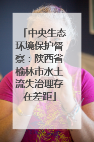 中央生态环境保护督察：陕西省榆林市水土流失治理存在差距