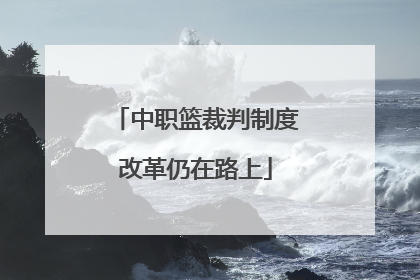 中职篮裁判制度改革仍在路上