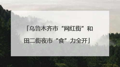 乌鲁木齐市“网红街”和田二街夜市“食”力全开