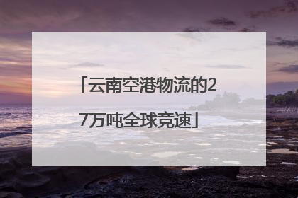 云南空港物流的27万吨全球竞速