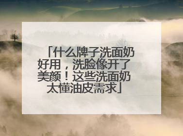 什么牌子洗面奶好用，洗脸像开了美颜！这些洗面奶太懂油皮需求
