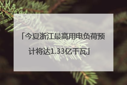 今夏浙江最高用电负荷预计将达1.33亿千瓦