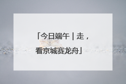 今日端午｜走，看京城赛龙舟